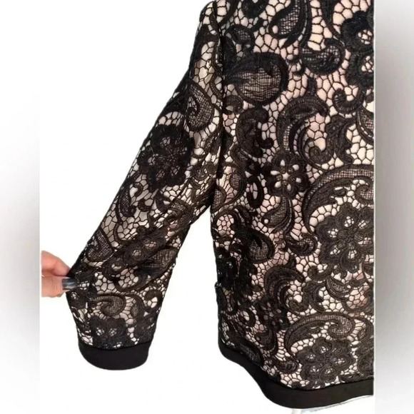 Boston Proper lace overlay lined jacket sz L - Picture 5 of 11
